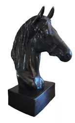 Buy Vintage Dark Finish Cast Metal Horse Head Sculpture Bookend Heavy • 26.55£