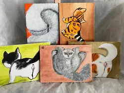 Buy Butt Burns Cat Friends Paintings -   5 Pcs (Set) • 60£