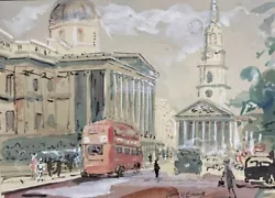 Buy Mid Century Modernist Watercolour Painting Of London By John Victor Emms • 11.50£