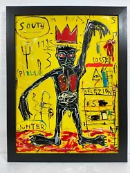 Buy Jean-michel Basquiat Acrylic On Canvas Dated 1982 In Good Condition With Frame • 350.10£