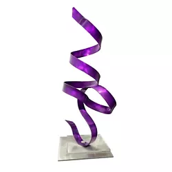 Buy Metal Sculpture Abstract Purple Centerpiece Table Decor Modern Art Jon Allen • 122.32£
