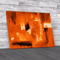Buy Abstract Painting Orange Canvas Print Large Picture Wall Art • 21.95£