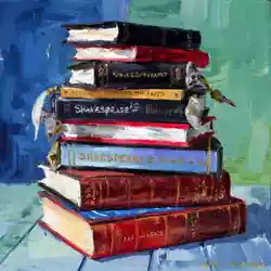 Buy Limited Edition Print Mendoza Oil Painting Shakespeare Books Vintage Modern Art • 250£