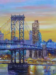 Buy JAY JACK JUNG (1955) Original Downtown New York City Cityscape Acrylic Painting • 700.20£