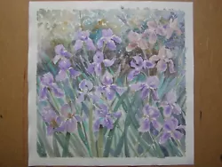 Buy IRIS FLOWERS IRISES Original Oil Acrylic Painting Art By Artist • 178.58£