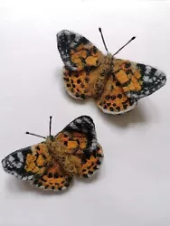Buy Needle Felted Painted Lady Butterfly Brooch • 15£