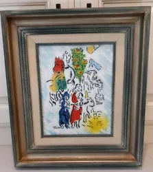 Buy Marc Chagall ~ LA FAMILLE ~ Enamel Plaque ~ Wood Framed ~ 8  X 10  • 172.71£
