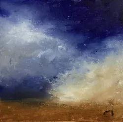 Buy Original Oil Painting Seascape Clouds 6 X 6ins Dorset Artist Christine Ingram • 20£