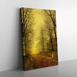 Buy Autumns Golden Glow By John Atkinson Grimshaw Canvas Wall Art Print Framed Decor • 24.95£