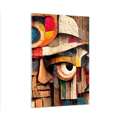 Buy Glass Print 80x120cm Wall Art Picture Abstraction Wood Sculpture Large Artwork • 155.99£
