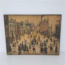 Buy L.S Lowry - A Village Square (LI55) Oil On Canvas, 18 X 24  - Mounted On Board • 76£
