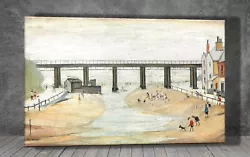 Buy L. S. Lowry Sandsend Near Whitby  CANVAS PAINTING ART PRINT POSTER 2006 • 12.94£
