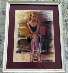 Buy Original Pastel Drawing By Artist S Lee Portrait Lady Vintage Ballerina Painting • 49.95£