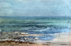 Buy Olive Chambré Watercolour Beach View C1900 • 14.99£
