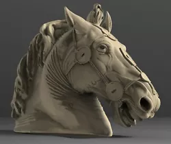 Buy STL 3D Models # HORSE HEAD # For CNC 3D Printer Engraver Carving Aspire ARTCAM • 1.22£
