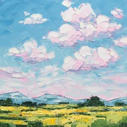 Buy Landscape Painting Original Prairie Cloud Small Oil Painting Midwest Landscape • 55.14£