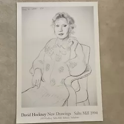 Buy David Hockney Poster New Drawings Salt Mill 1994 • 144.45£