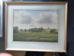 Buy Ernest Burn Original Watercolour  Pasture In The Ouse Valley  Framed. Glazed • 100£