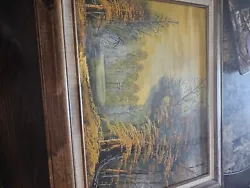Buy Solomon Signed Painting Vintage Wood Tress Scene Framed 16.5  By 20.5  • 32.67£