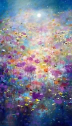 Buy Spring Confetti - Colourful Starlight Floral Original Painting J TAYLOR • 150£