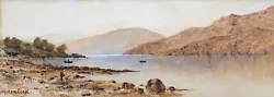 Buy Herbert Moxon Cook Antique Watercolour Landscape Painting Scottish Loch Long • 83£