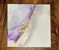 Buy Abstract Art  12x12 Acrylic With Alcohol Ink Painting On A Canvas Panel • 81.54£