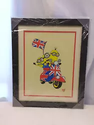 Buy Framed Painting By Graham Fox - Minions On Union Jack/Flag Scooter: Local Artist • 12£