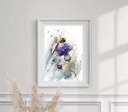 Buy BEE SCOTTISH THISTLE Limited Edition Signed Numbered Print From Original  • 36£