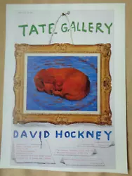 Buy David Hockney Poster Tate Gallery Retrospective Exhibit Sleeping Dog Painting UK • 37.27£