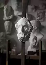 Buy Mask Of Homer, Greek Plaster Sculpture, Handmade Classical Wall Art • 118£