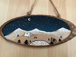 Buy Charis Raine Starry Night Forest Mountains Original Handmade Painting Art Work • 59.99£