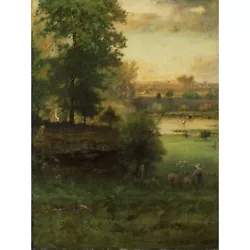 Buy Inness Scene At Durham An Idyll Painting Huge Wall Art Poster Print • 18.49£