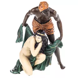 Buy Antique Vienna Austria Cold Painted Bronze  Figure  Erotic Bronze Slave Trader • 291.23£
