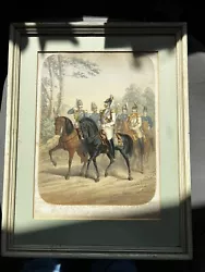 Buy 19th Century Lithograph French Cavalry On Horseback  • 15£