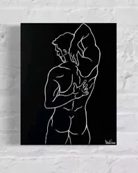 Buy Acrylic Paintings On Canvas Hand Painted. Male Picture. Gay Art. LGBT  • 44.85£