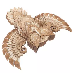 Buy  Wooden Owl Wall Decoration Bird Art Silhouette Sculpture Hanging • 20.38£