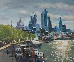 Buy London And The River Thames, Oil Painting  • 125£
