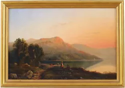 Buy Sunset Lake District Antique Oil Painting By Thomas Whittle (1803–1887) • 51£