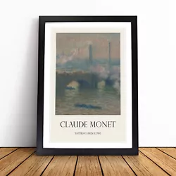 Buy Waterloo Bridge In London Vol.3 By Claude Monet Wall Art Print Framed Picture • 24.95£