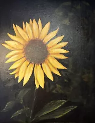 Buy Original Painting Of A Sunflower On Canvas Wall Art • 15£