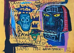 Buy Jean Michel Basquiat (Handmade) Mixed Media Paper Painting Signed And Stamped • 118.45£