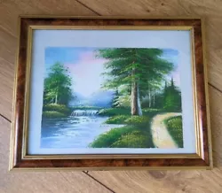 Buy Stunning Woodland And Lake Painting - Framed Artwork Signed - 26cm X 21cm  • 20£