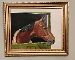 Buy Red Rum Race Horse Oil Painting Signed And Dated 1989  • 50£