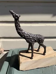 Buy Bronze Giraffe Sculpture Thickly Textured 12  Modernist Styled Animal Statue  • 53.10£