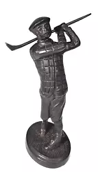 Buy Bronze Metal Statue Vtg Retro Golfer Knickers Mustache Swinger Scott Duffer  • 48.92£