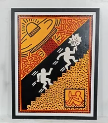 Buy Keith Haring Acrylic On Canvas Signed And Dated 1984 With Frame Good Condition • 349.47£