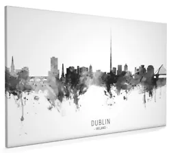 Buy Dublin Skyline, Poster, Canvas Or Framed Print, Watercolour Painting 23644 • 14.99£
