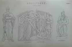 Buy Antique Print Italian Sculpture Donatello Michelangelo Dated C1870's Engraving • 7.99£