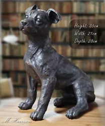 Buy Jack Russel Sitting Bronze Effect Cast Sculpture Artistic Dog Puppy Ornament • 39.99£