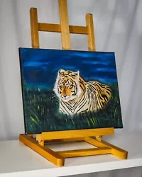 Buy Original Oil Painting Tiger Chilling By Named Artist • 453£